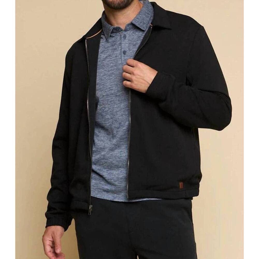 NEW FUNDAMENTAL COAST men's later on zip up jacket in black